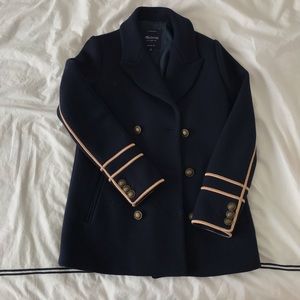 Wool sailor army wool winter fall coat